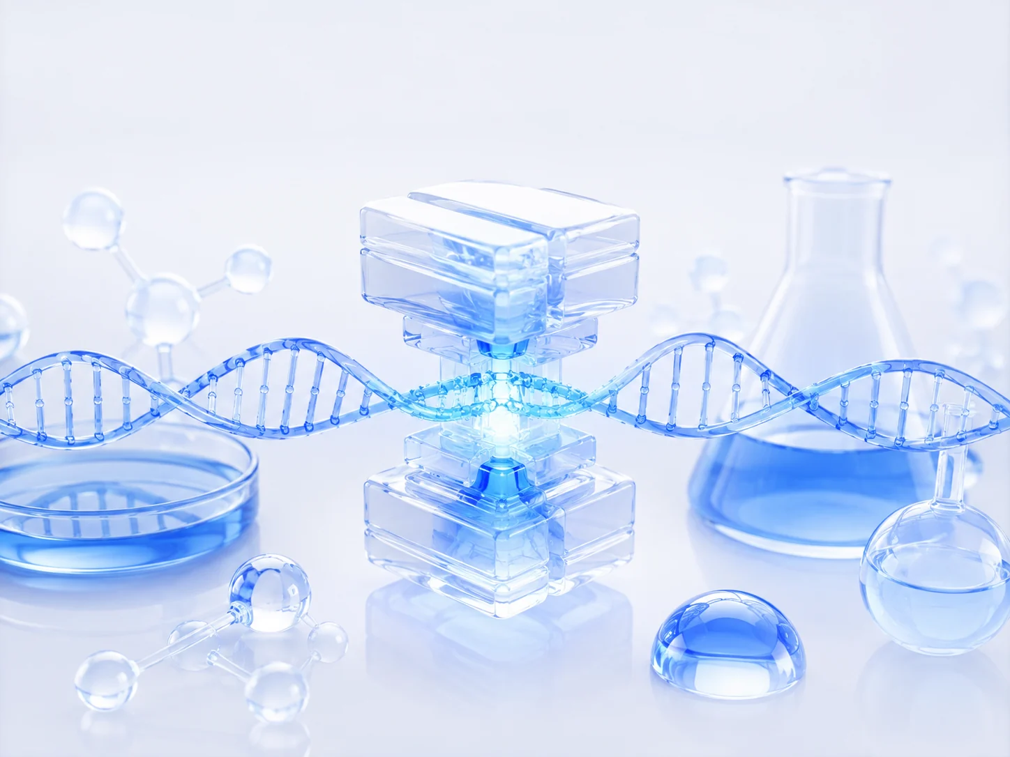 عبور مارپیچ DNA از یک ساختار شفاف و دقیق در مقیاس کوچک